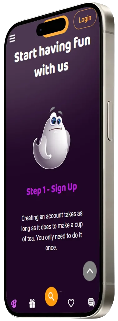 Sign Up on Smartphone